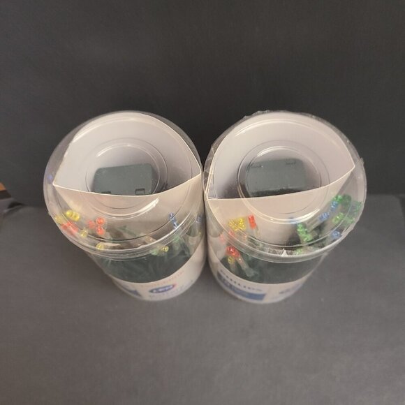 Set of 2 Philips Twinkling LED Micro Lights Multi Color Strings Battery Operated - Picture 2 of 5
